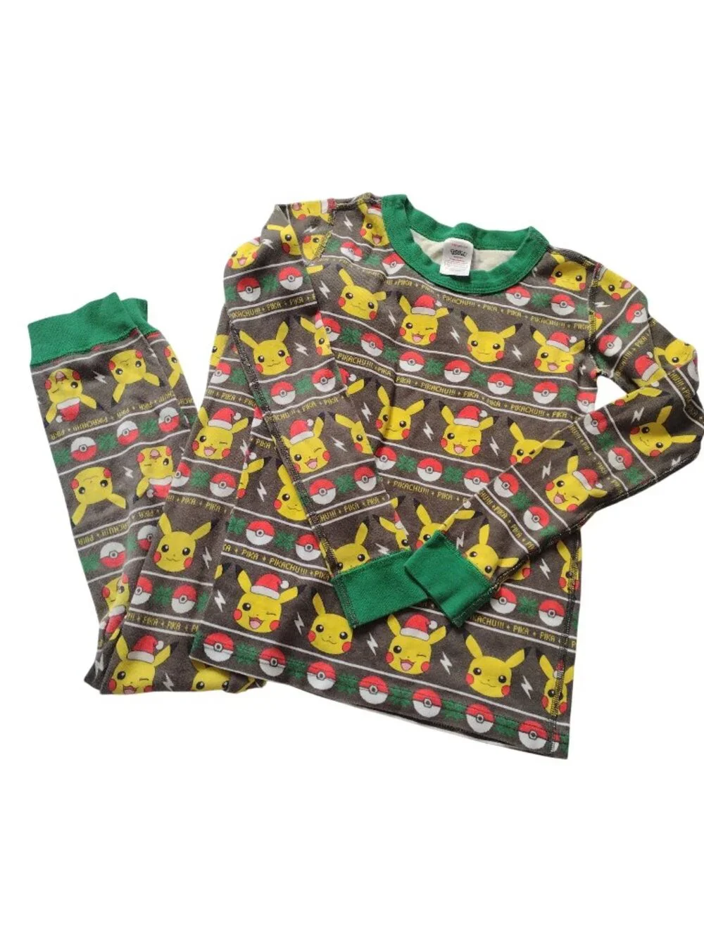 Hanna Andersson Pokemon Christmas Pajama Set  8 Organic Cotton Snug Fit PJs 130